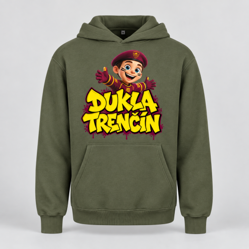 Detská mikina s kapucňou - Army zelená